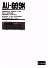 Sansui  Bedienungsanleitung user manual  für AU- G 99 X mehrsprachig  Copy