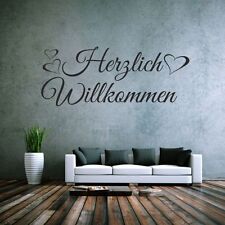 Wandaufkleber Wandtattoo Aufkleber Wohnzimmer Tattoo Herzlich Willkommen Herz 31