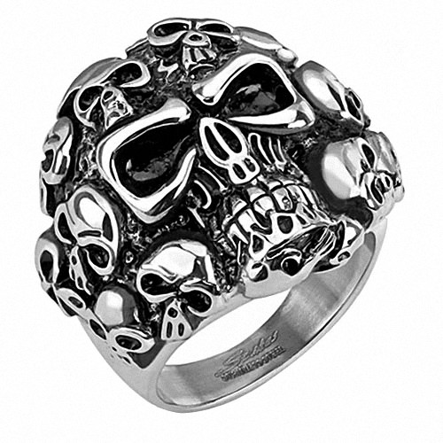 Biker rocker ring - biker, edelstahl