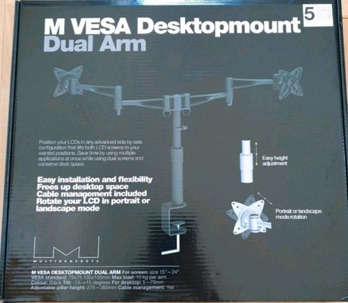 Vesa desktop mount dual - m,