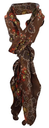 Feiner chiffon schal braun - chiffon, in