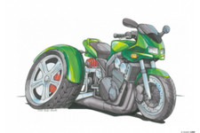 T-Shirt Moto Trike Kawasaki