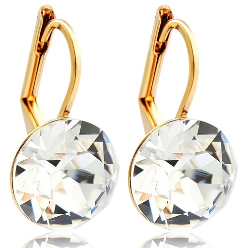 Gold ohrringe rund swarovski - ohrringe,