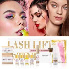Wimpernlifting Set Wimpernlaminierung Lash Lift Kit mit Augenbrauenfarbe 33 Tlg