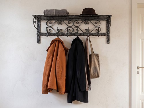 Wandgarderobe metall hutablage - wandgarderobe,