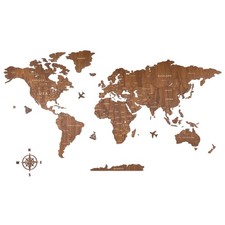 Deutsche Holz Weltkarte Wand