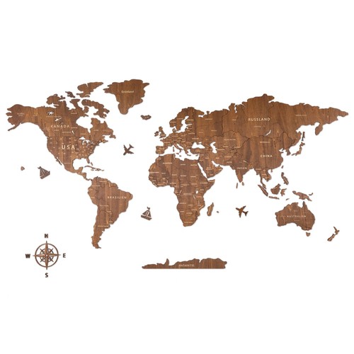 Deutsche holz weltkarte wand - holz,