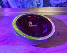 Murano Uran Glas Schale - Rot