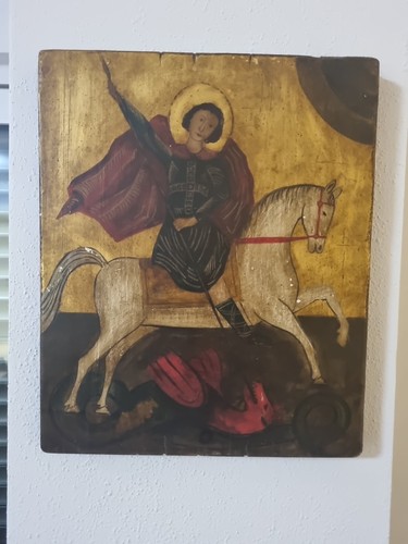 Antike ikone heiliger georg - antike,