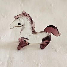 Glasfigur Miniatur - Pferd  -