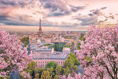 Wandbild paris stadt - wandbild:, im