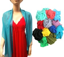 Chiffontuch Schal Stola Abendkleid Tuch Chiffonschal Bolero einfarbig Blumen Leo