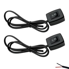 Kfz-Schalter EIN/AUS Selbstklebender Schalter 12V/24V mit 75 cm Kabel Universal