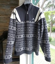 BALENCIAGA SWEATER M pulli pullover black white knit jacket hybrid wool rare