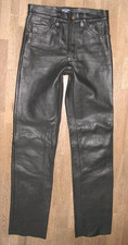 schmale  - HARD LEATHER STUFF - LEDERJEANS / Lederhose in schwarz ca. W28 / L33