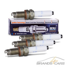 4x BERU ZÜNDKERZE FÜR AUDI A3 SEAT SKODA VW CADDY GOLF POLO TOURAN 1.2 1.4 TSI