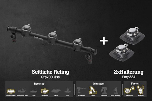 Set fasten reling - fasten, (700mm)