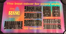 Rane DJ Mixers 20th Anniversary Original Promo Poster RAR ! Rotary Mixer Classic