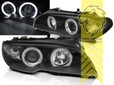 CCFL Angel Eyes Scheinwerfer für BMW E46 Coupe Cabrio schwarz für XENON