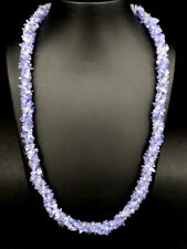 COLLIER GEDREHT 925/-SILBER VERGOLDET MIT TANSANIT  SCHMUCKJAGD