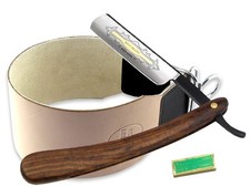 Herren Rasiermesser Set mit Solingen Paste und Breitem Profi Streichriemen INRW