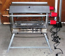 Holzkohlen Hähnchengrill Entengrill Haxn für max. 12 Hähnchen Elektromotoren