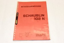 Betriebsanleitung - Drehmaschine Drehbank - SCHAUBLIN - 102N 80 - Bj. nicht bek.