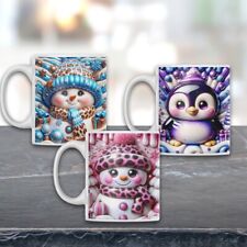 Tassen Set Schneemann Weihnachten X-Mas Geschenk Kaffeetasse Becher Mug Cup