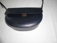 Umhängetasche Leder marineblau von Tchibo neu