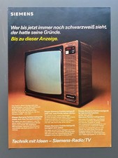 Siemens Bildmeister Infralux Fernseher retro 1977 Vintage Ad Werbung Reklame V3