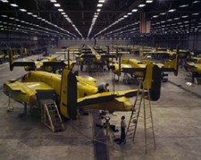 Assembling B-25 Bombers at