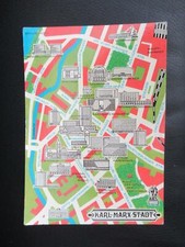 AK Karl Marx Stadt Stadtplan um 1977 ungelaufen