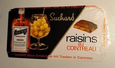Suchard Schokoladenpapier Raisins au Contreau, Milch Schokolade mit Trauben und