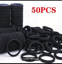 Haargummi Haarband Zopfband Schwarz 50stk Mädchen / Damen Nylon Haarring
