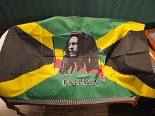 Fahne Flagge Bob Marley Porträt Freedom Jamaika grün gelb rot ca. 157,5 x 90 cm