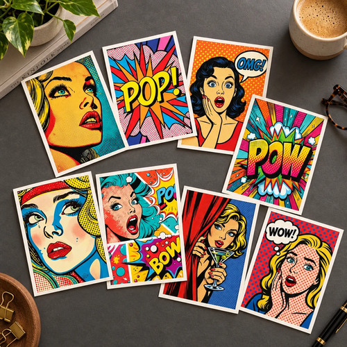 Vintage pop art stilisierte - pop,