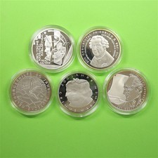 BRD 2012 5x 10 Euro Silber-Gedenkmünzen in Kapseln PP Spiegelglanz