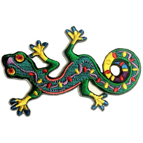 Aufnäher bügelbild gecko - -,