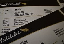 2 x Stehplatz Tickets Innenraum Apache 207 - Frankfurt 30.11.25 - Festhalle