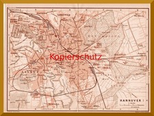 Hannover +Original Stadtplan