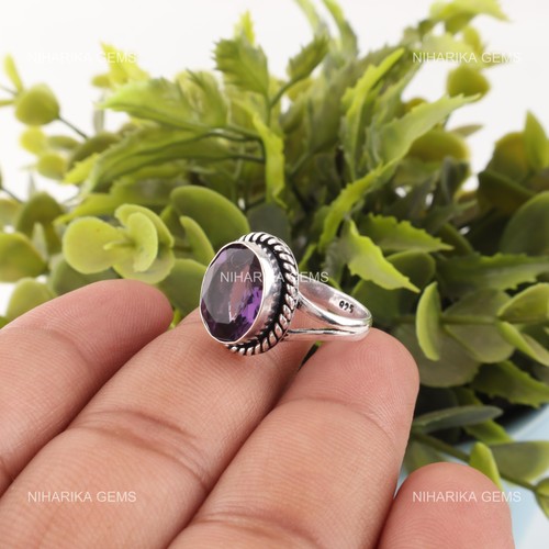 Oval natürlich amethyst - natürlich,