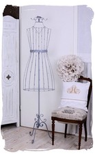 BÜSTE METALL LANDHAUSSTIL SCHNEIDERPUPPE SCHAUFENSTERBÜSTE Metallbüste