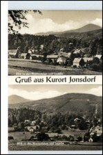JONSDORF Sachsen DDR Mehrbild-AK 2 s/w Foto Ansichten