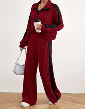 2 teilig Ripp Strick Set