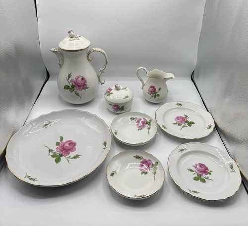 Meissen porzellan rote rose - porzellan,