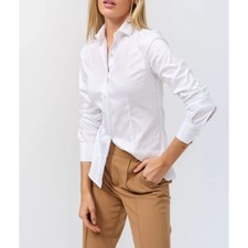 SOLUZIONE Bluse Celina tailliert Abnäher weiß UVP: 259€