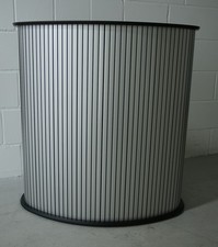 mobile Lamellentheke - Promotioncounter -schwarz / silbergrau /  in Tragetasche