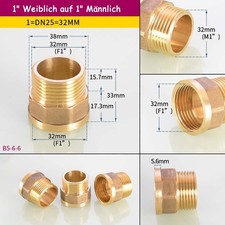 1/8" 1/4" bis 1" Messing