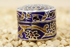 Silber Dose 925 Silber Emaille Technik  Ø 27,5 mm Gewicht 17,24 g