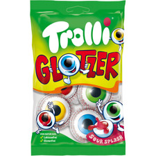 Trolli Glotzer 4 Schaumzucker und Fruchtgummi Bonbons mit Füllung 75g